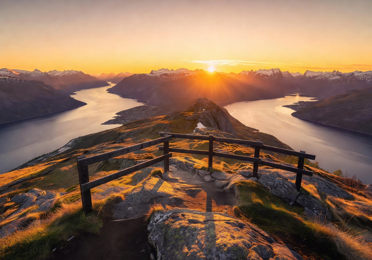 St. Hanshaugen Park elevated viewpoint overlooking Oslo cityscape at sunset