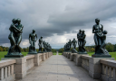 Vigeland Park bronze sculptures along the iconic bridge